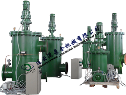 泵站,水電站技術供水,粗、精濾串聯電動濾水器,供水濾水器系統一用一備,PLC控制,全自動,無人值守,運行安全。